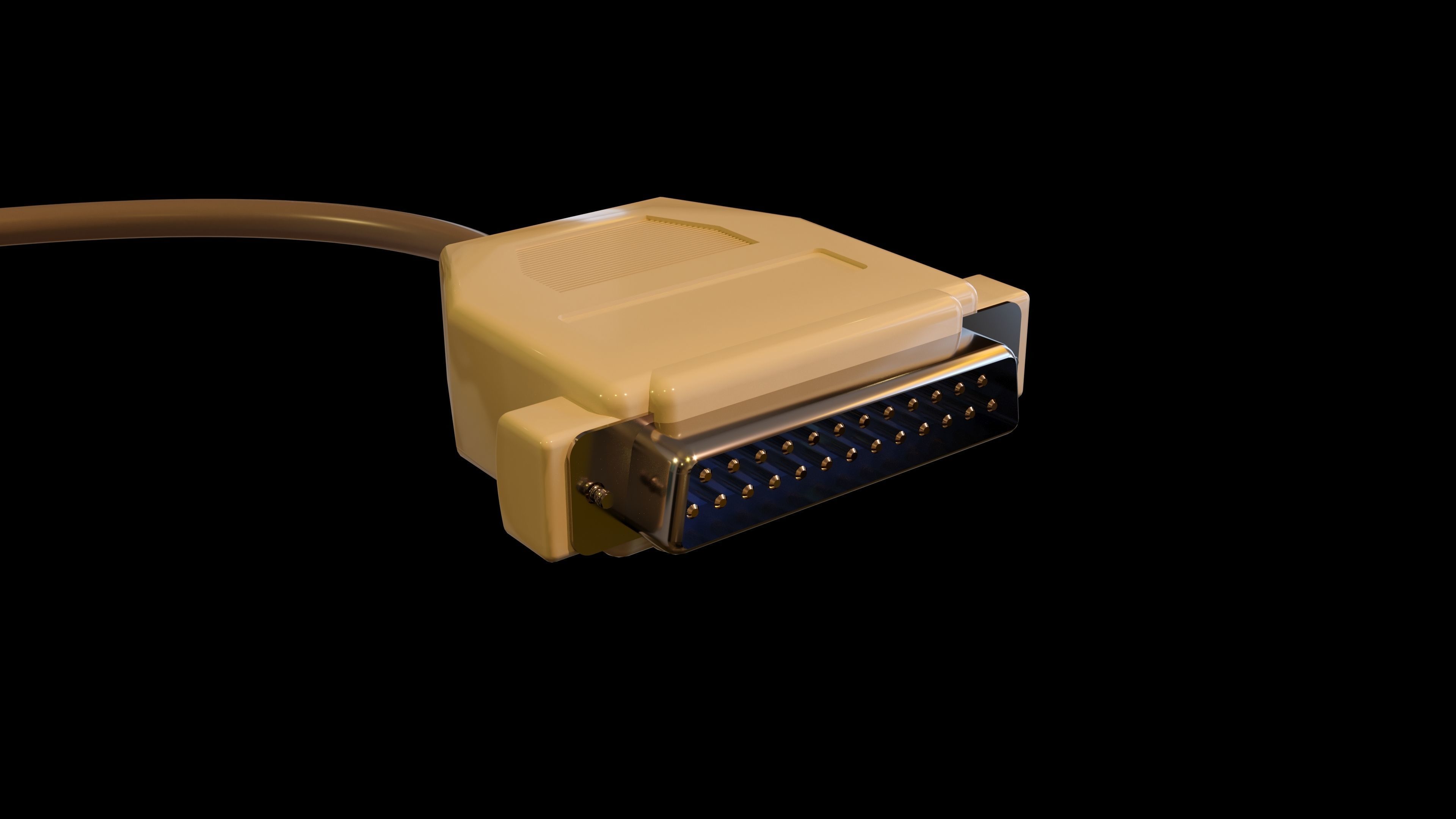 Old PC Modem 3D model_7