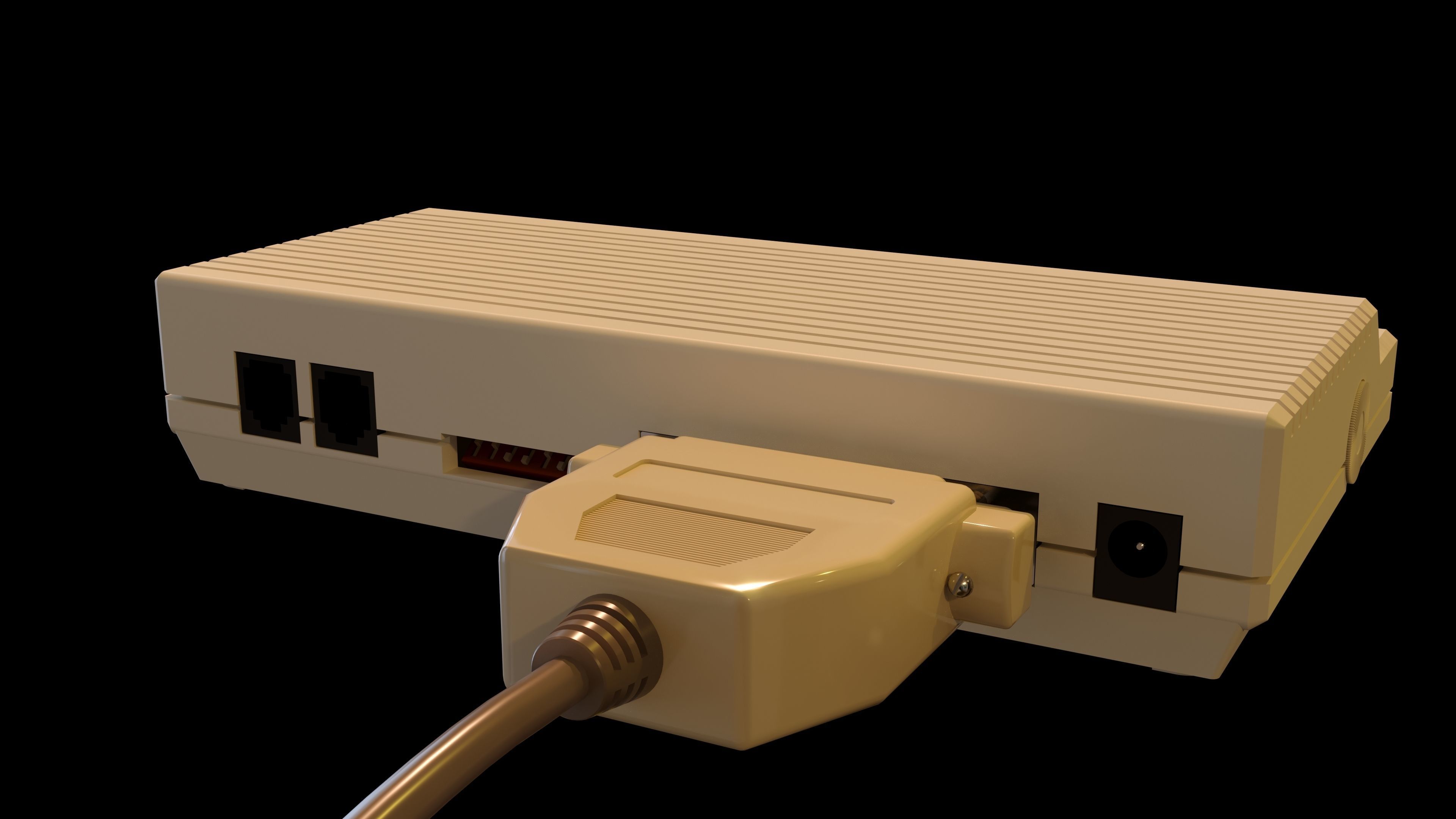 Old PC Modem 3D model_5