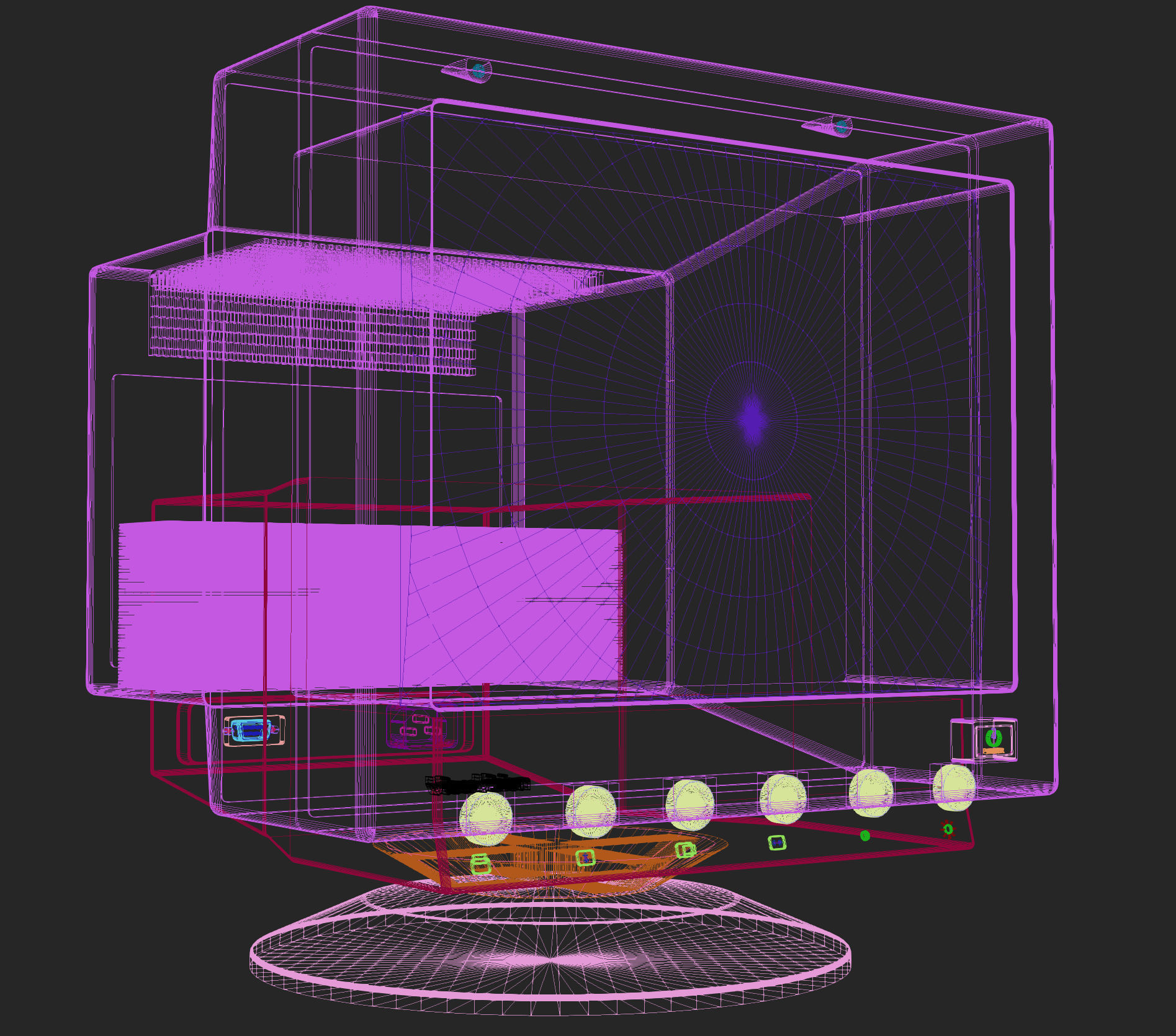 Old PC Monitor 3D model_5