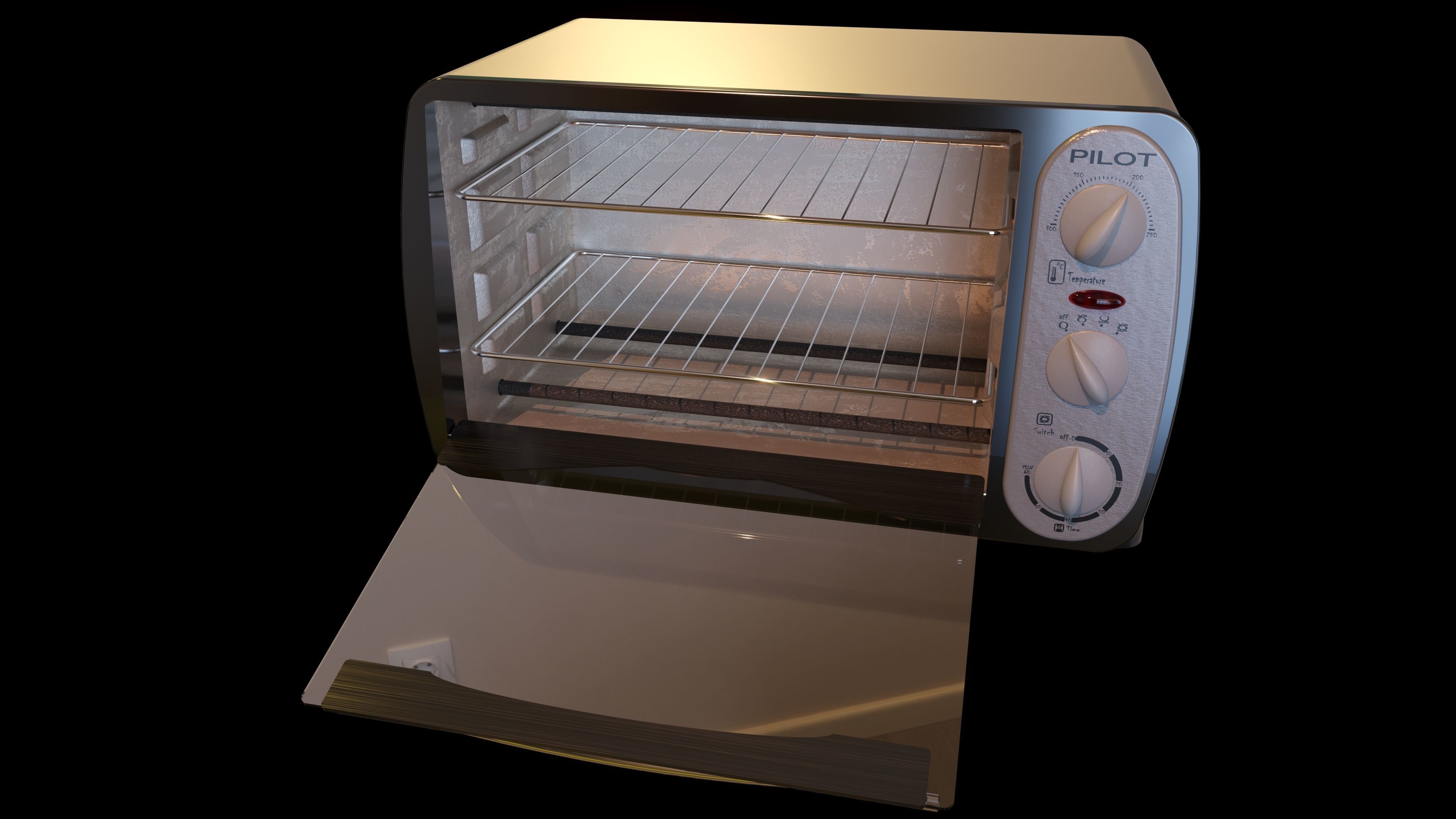 Toaster Oven 3D model_4