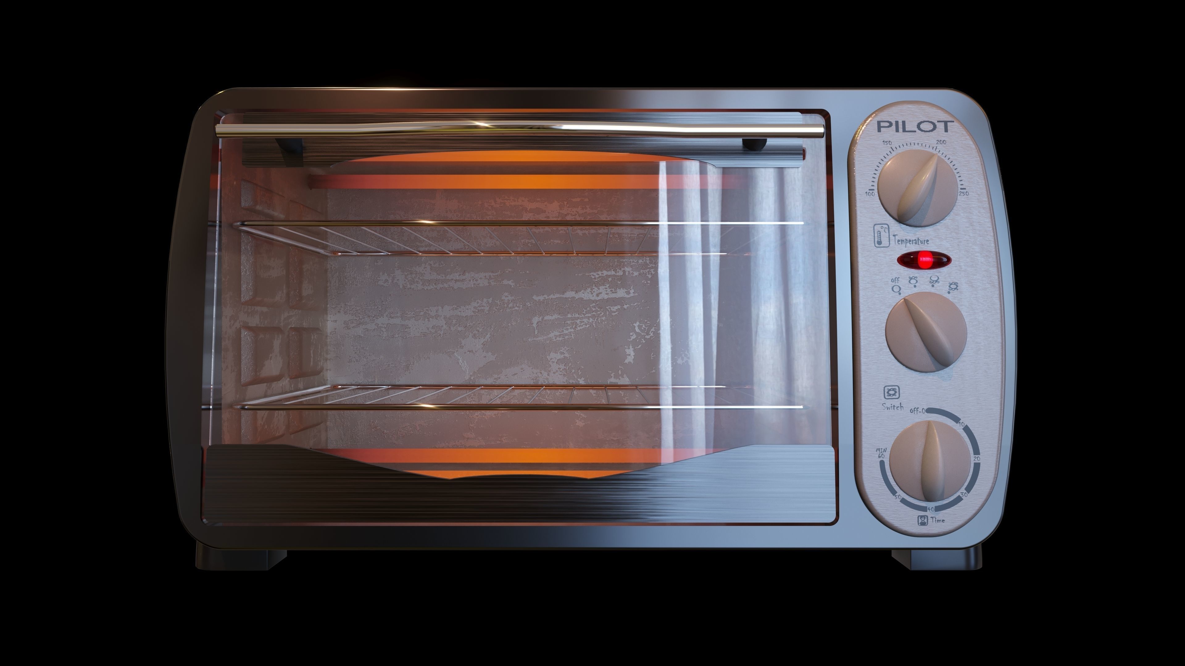 Toaster Oven 3D model_3