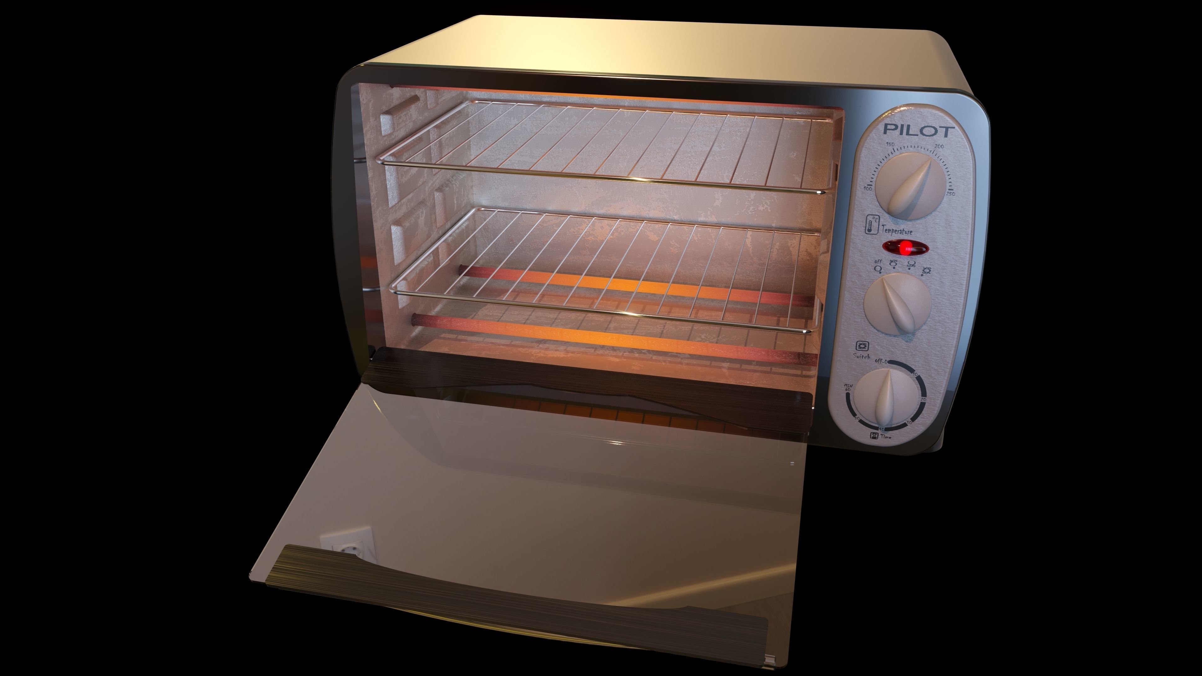 Toaster Oven 3D model_5