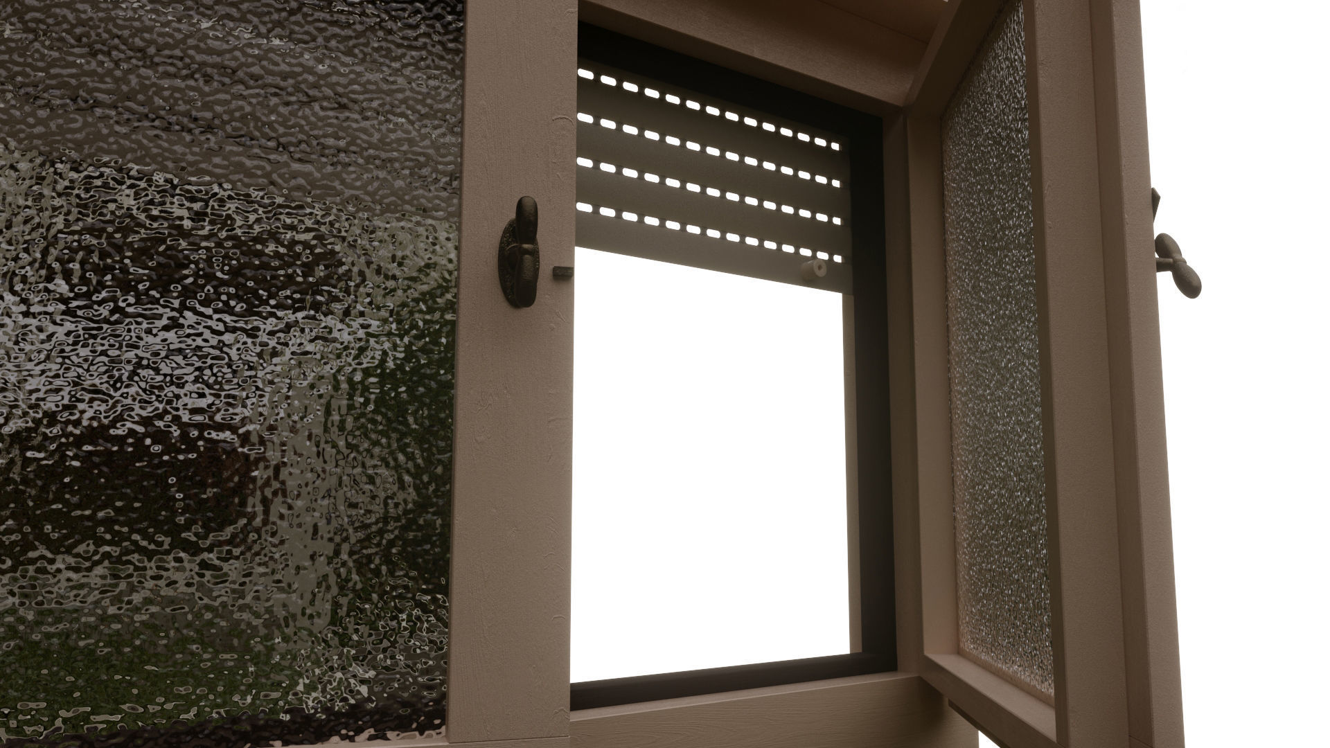 Retro Style Window 3D model_2