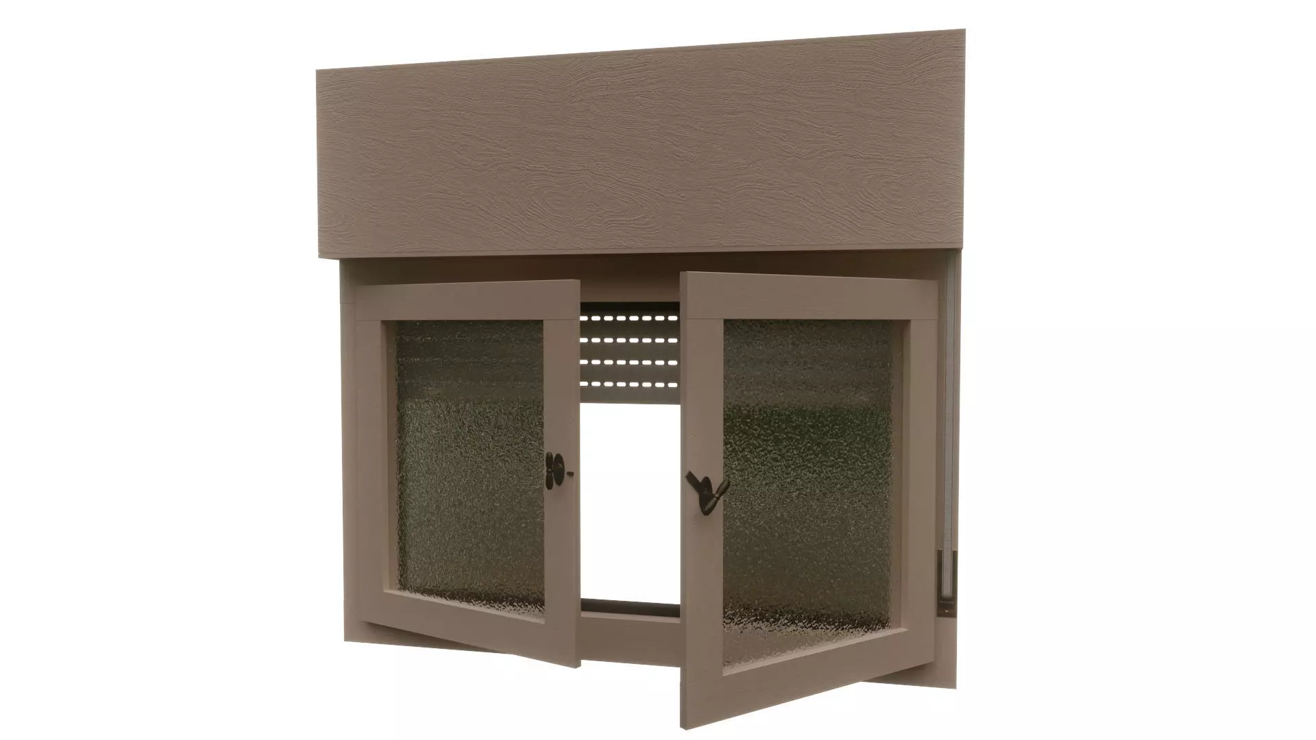 Retro Style Window 3D model_0