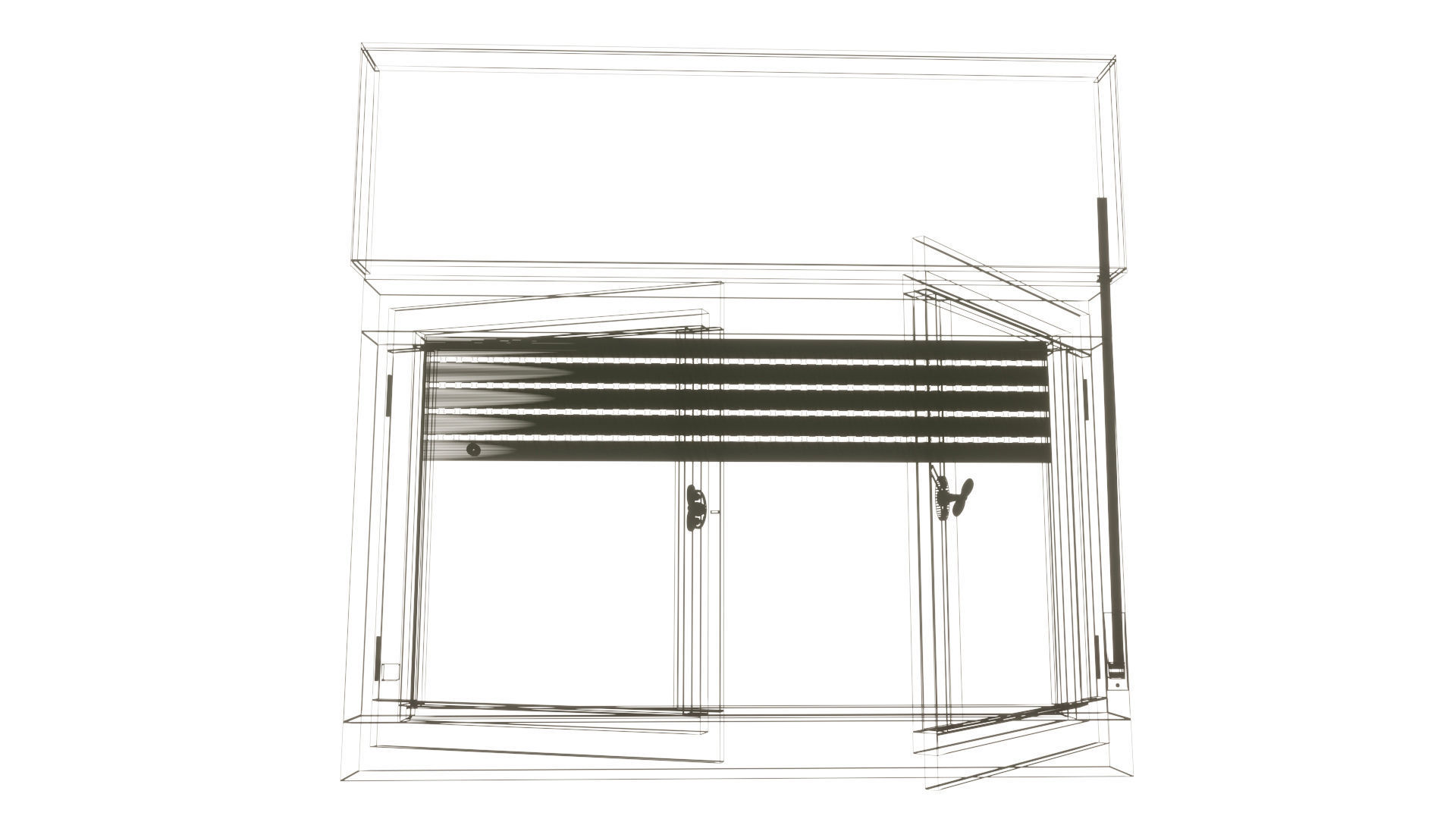 Retro Style Window 3D model_5
