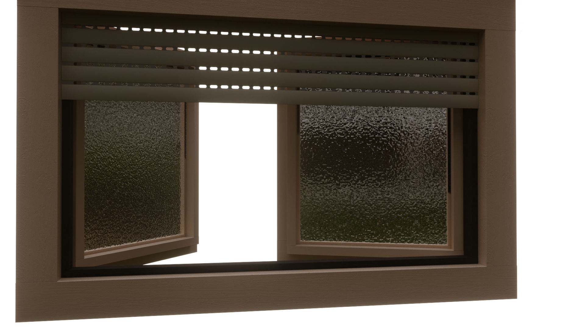Retro Style Window 3D model_4