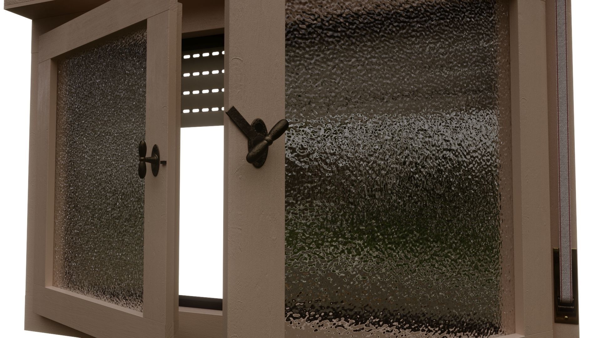 Retro Style Window 3D model_3