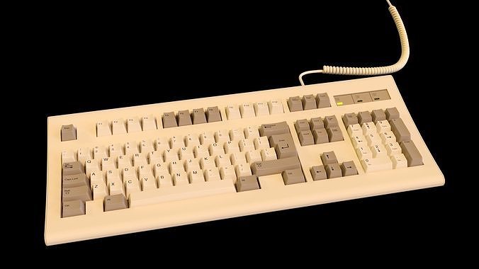 Old Keyboard 3D model