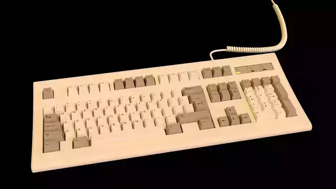 Old Keyboard 3D model