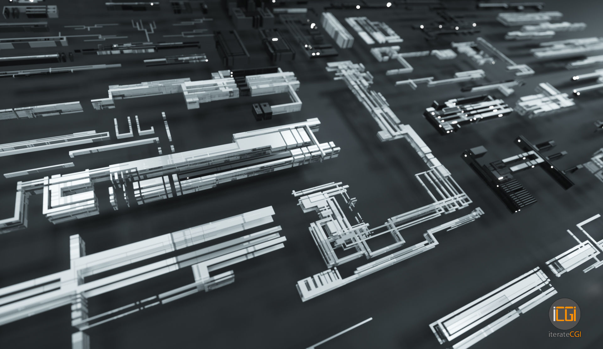 Tech Greebles set 3 Low-poly 3D model_7