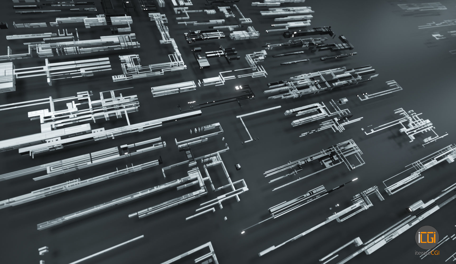 Tech Greebles set 3 Low-poly 3D model_8