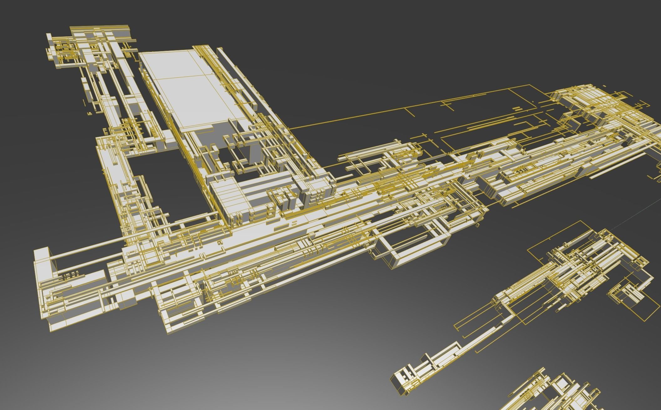 Tech Greebles set 3 Low-poly 3D model_37