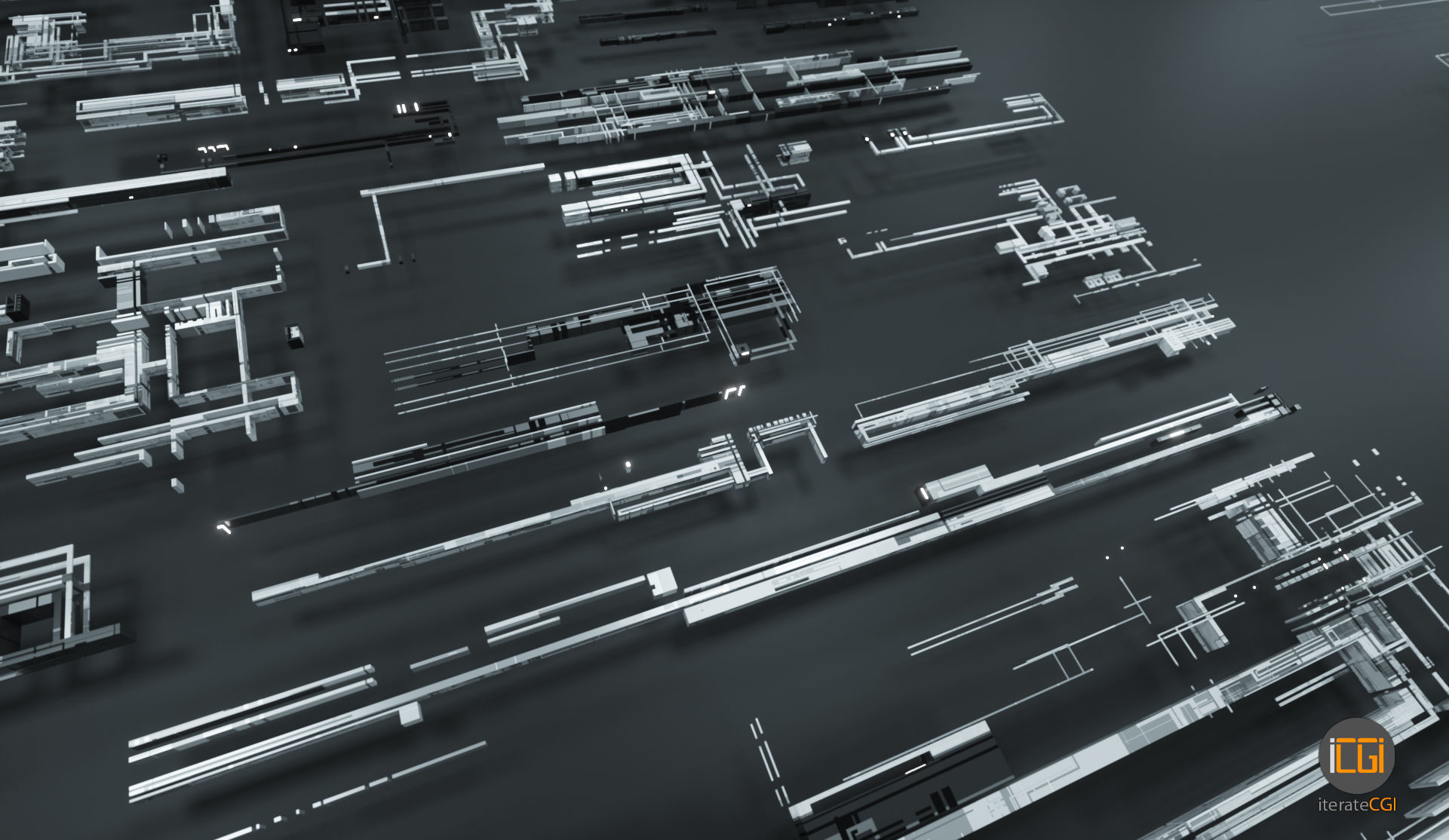 Tech Greebles set 3 Low-poly 3D model_9