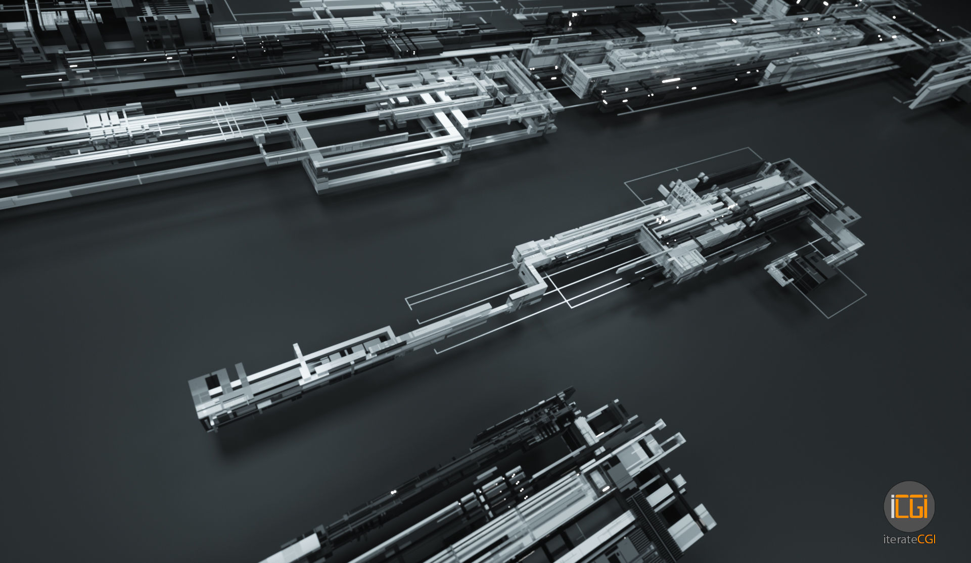 Tech Greebles set 3 Low-poly 3D model_16