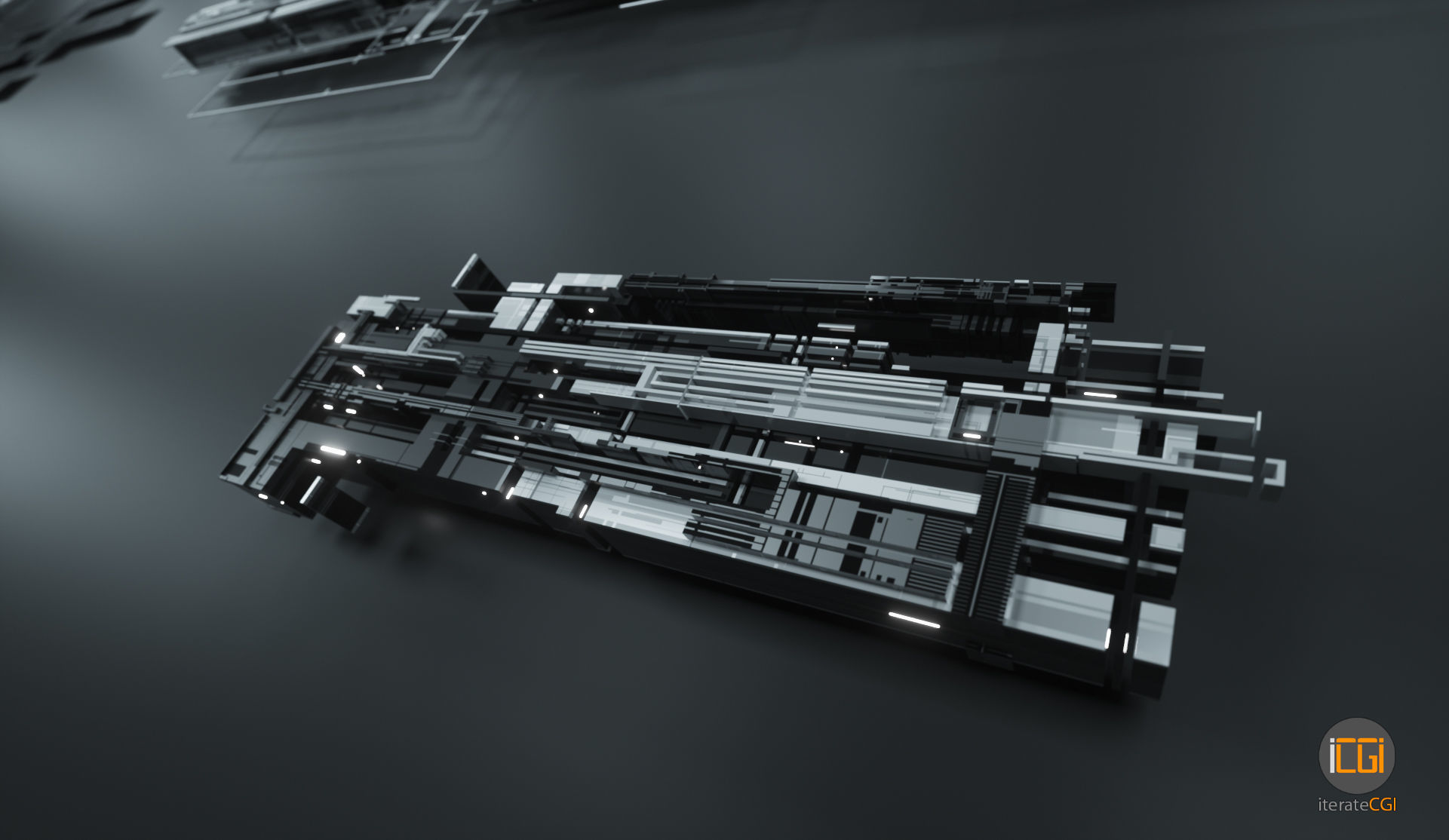 Tech Greebles set 3 Low-poly 3D model_25