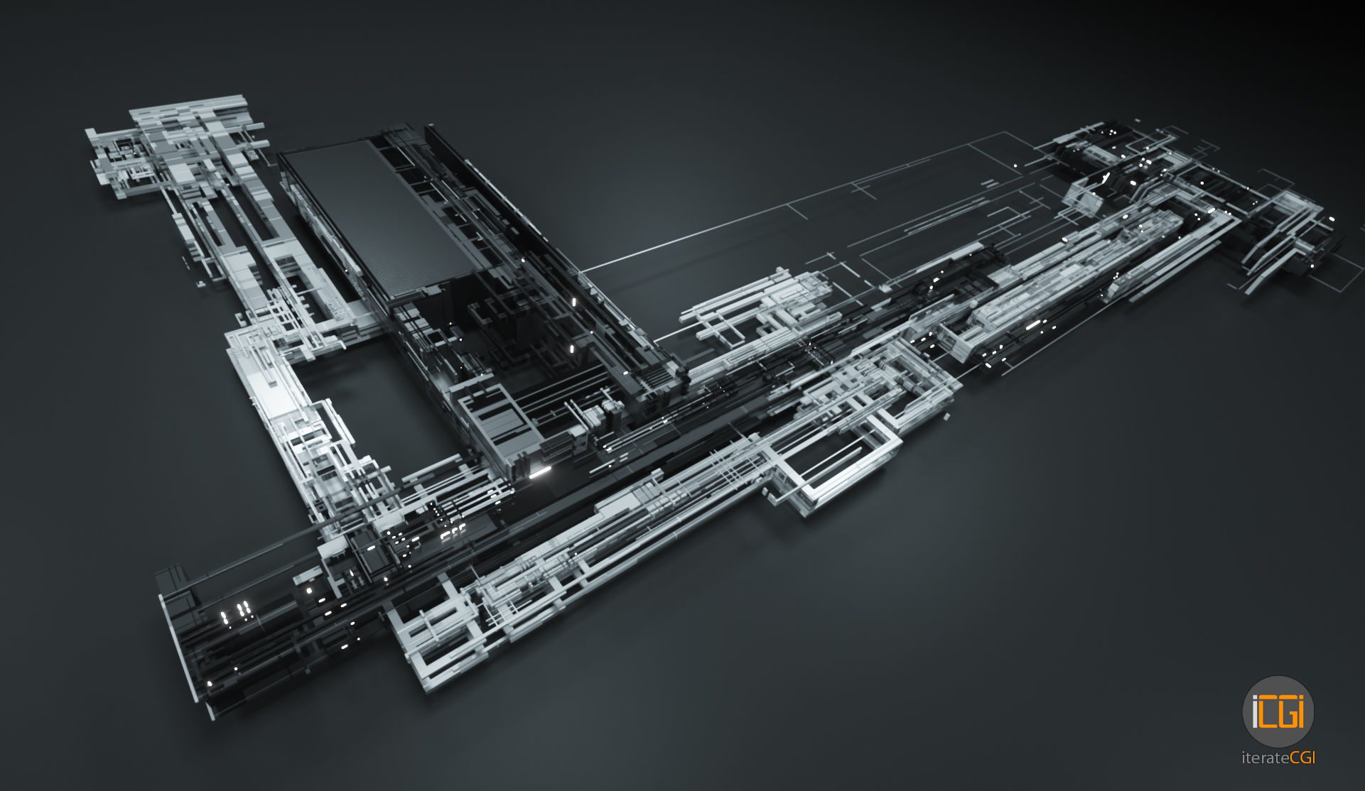 Tech Greebles set 3 Low-poly 3D model_21