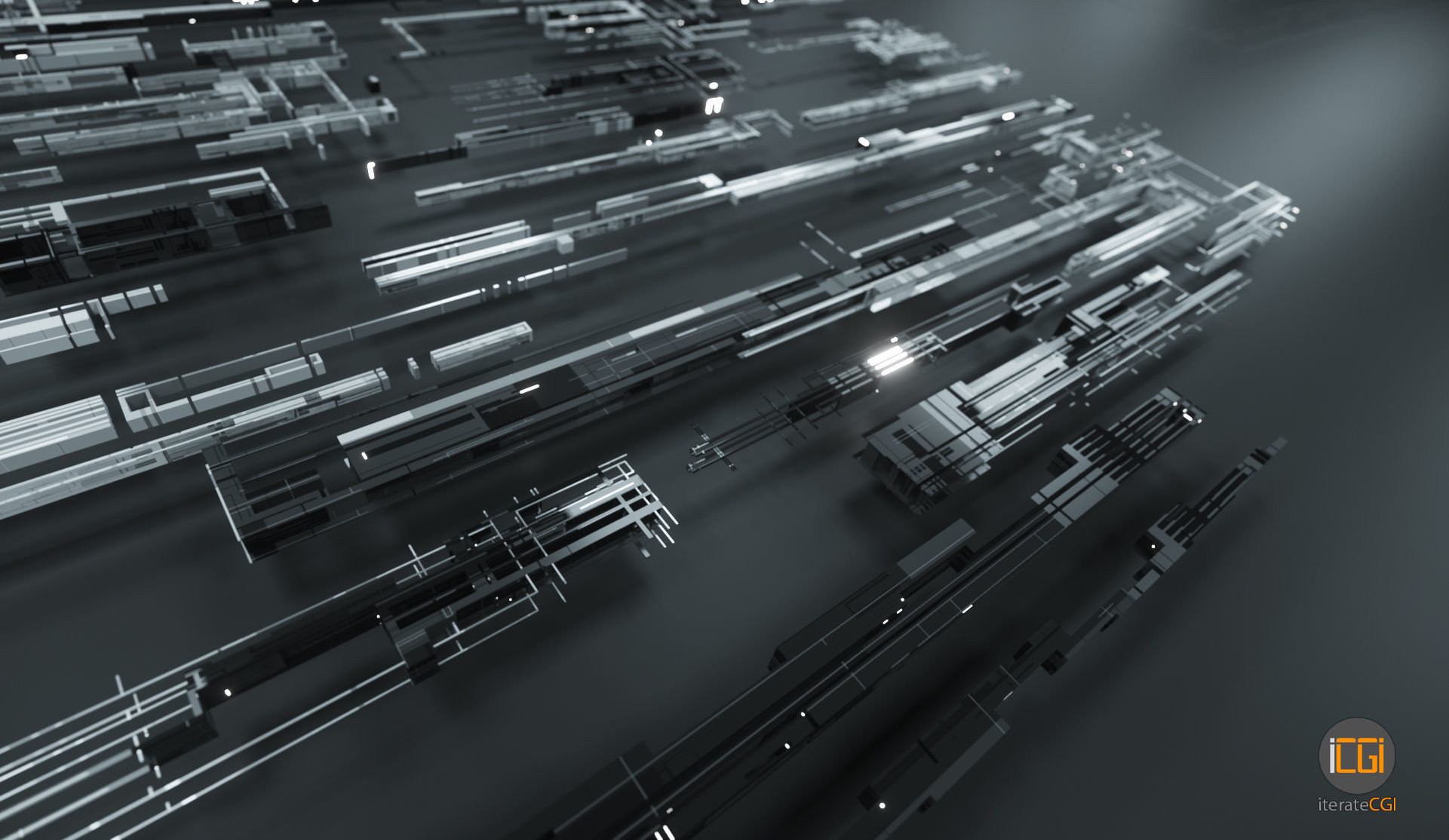 Tech Greebles set 3 Low-poly 3D model_12