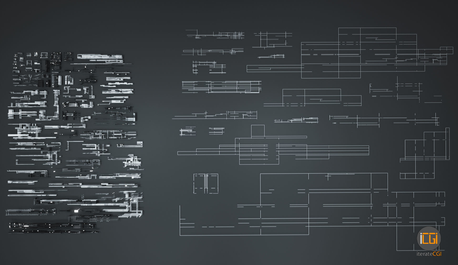 Tech Greebles set 3 Low-poly 3D model_2