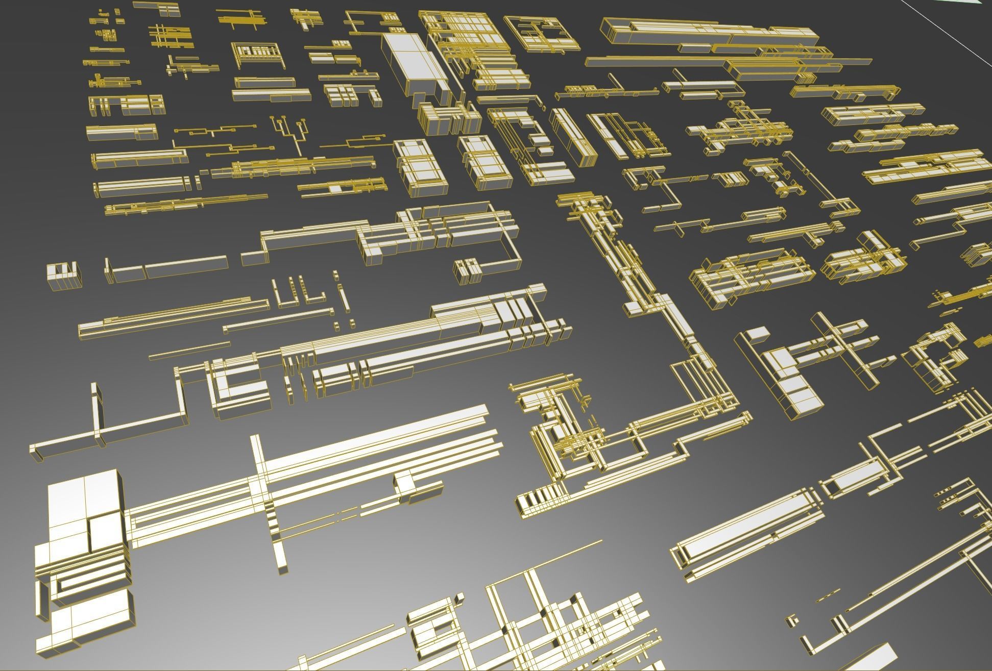 Tech Greebles set 3 Low-poly 3D model_36