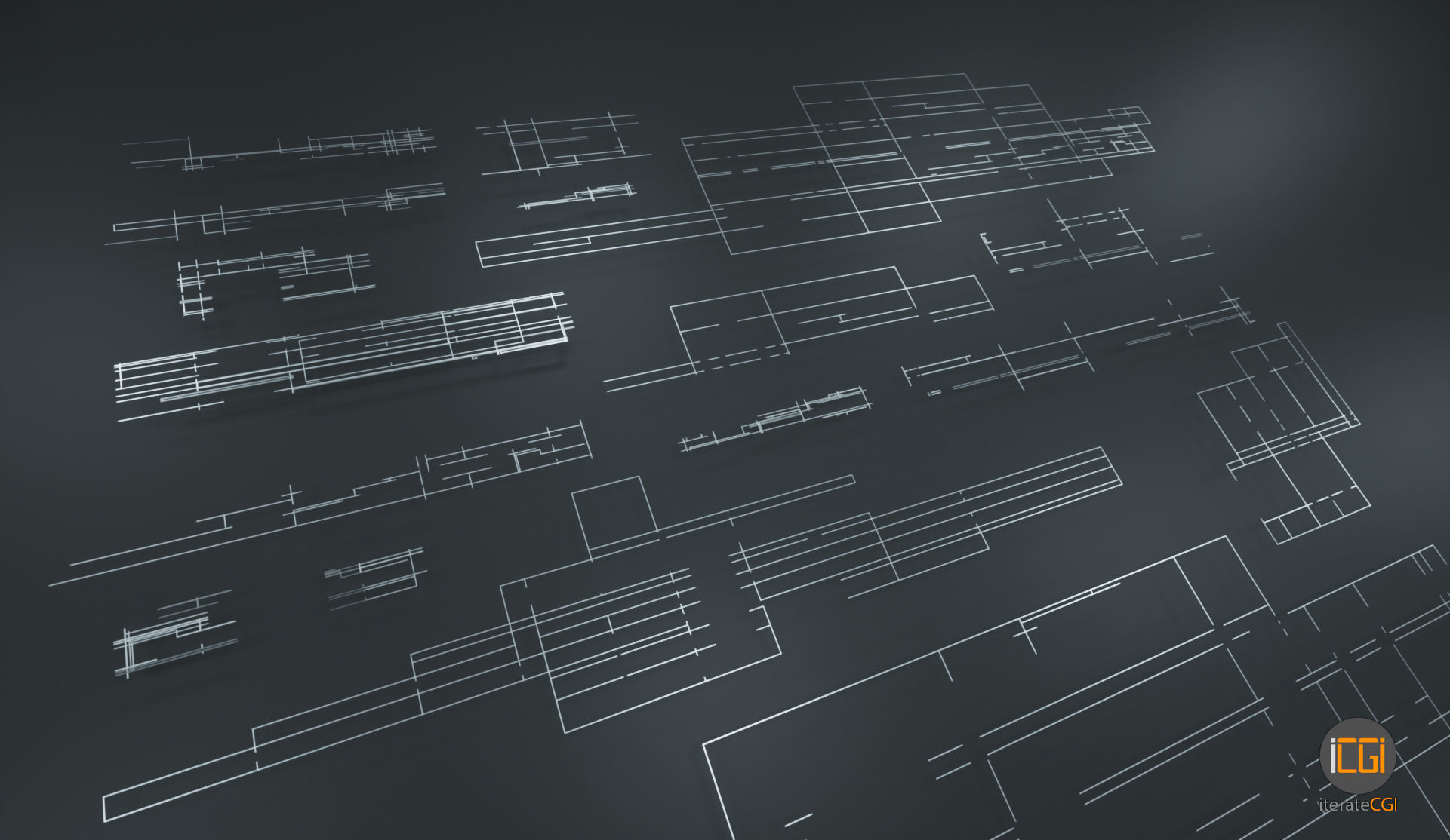Tech Greebles set 3 Low-poly 3D model_30