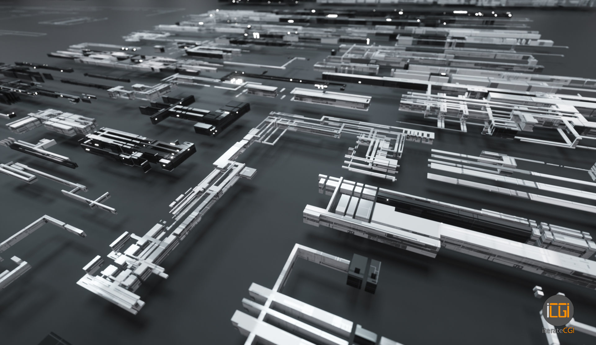 Tech Greebles set 3 Low-poly 3D model_5