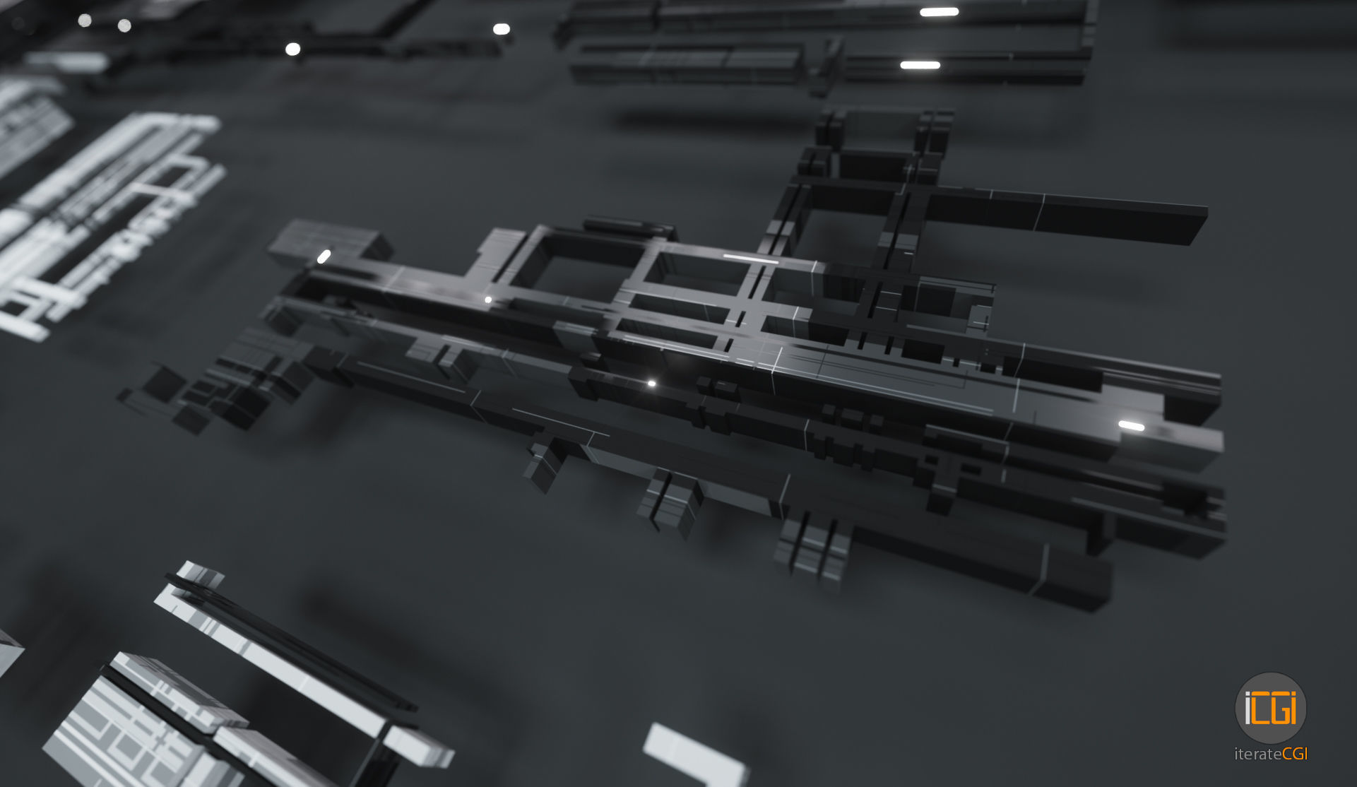 Tech Greebles set 3 Low-poly 3D model_10