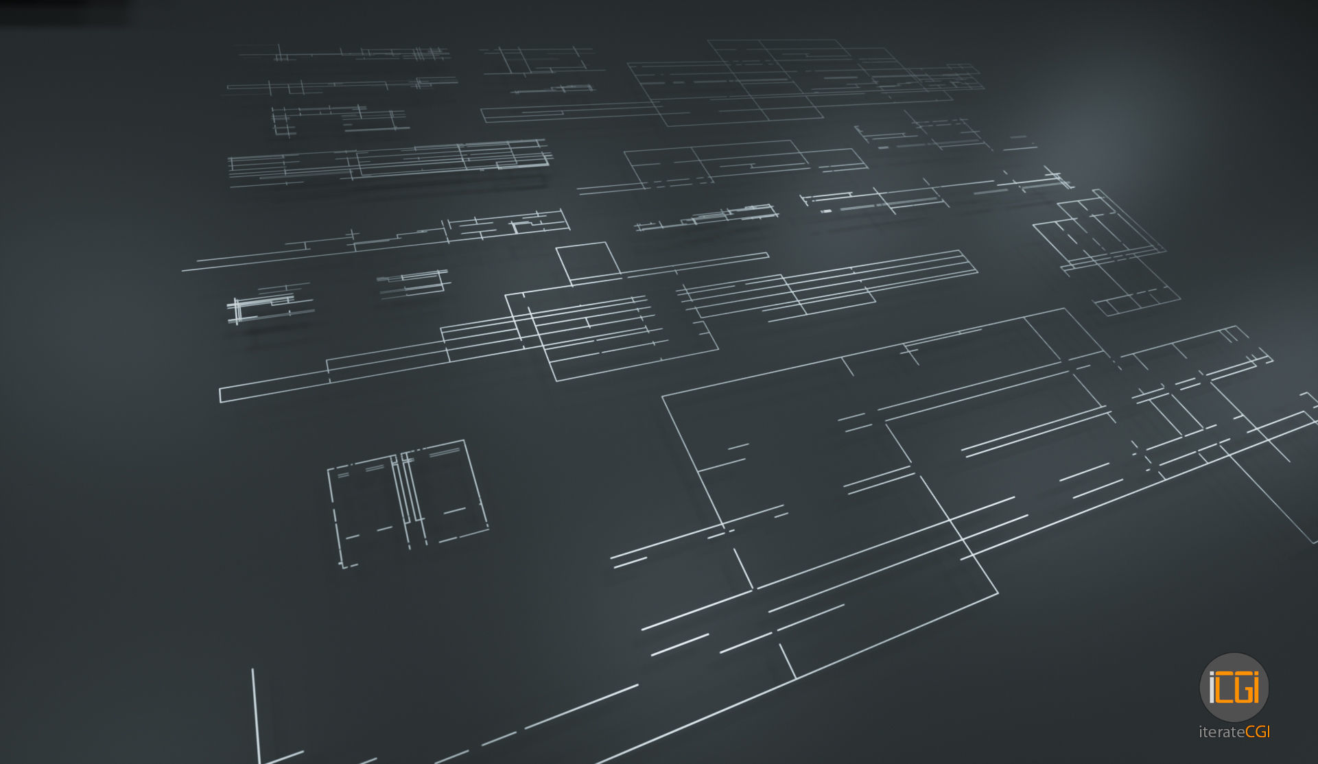 Tech Greebles set 3 Low-poly 3D model_29