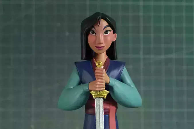 Mulan - Fan Art - Miniature Statue 3D print model