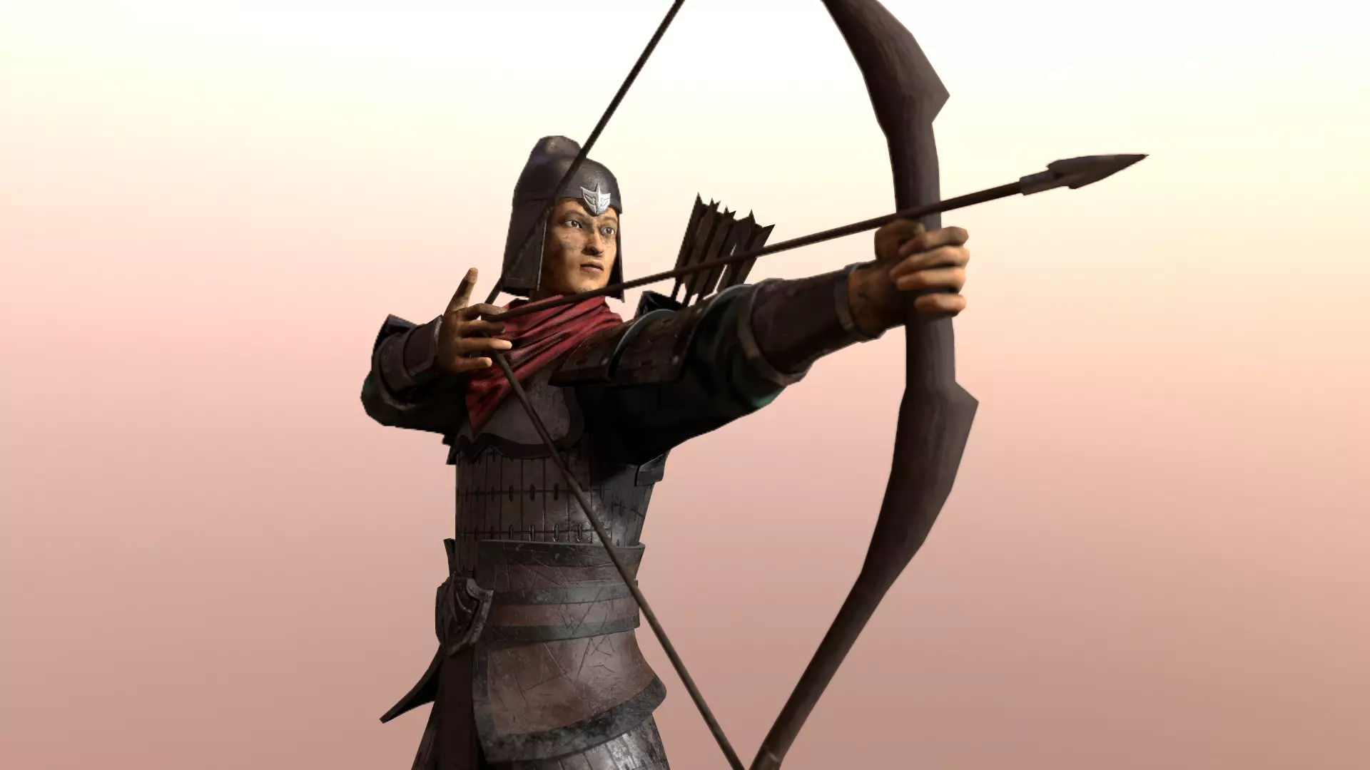 Ancient warriors asia ver 02 Low-poly 3D model_0