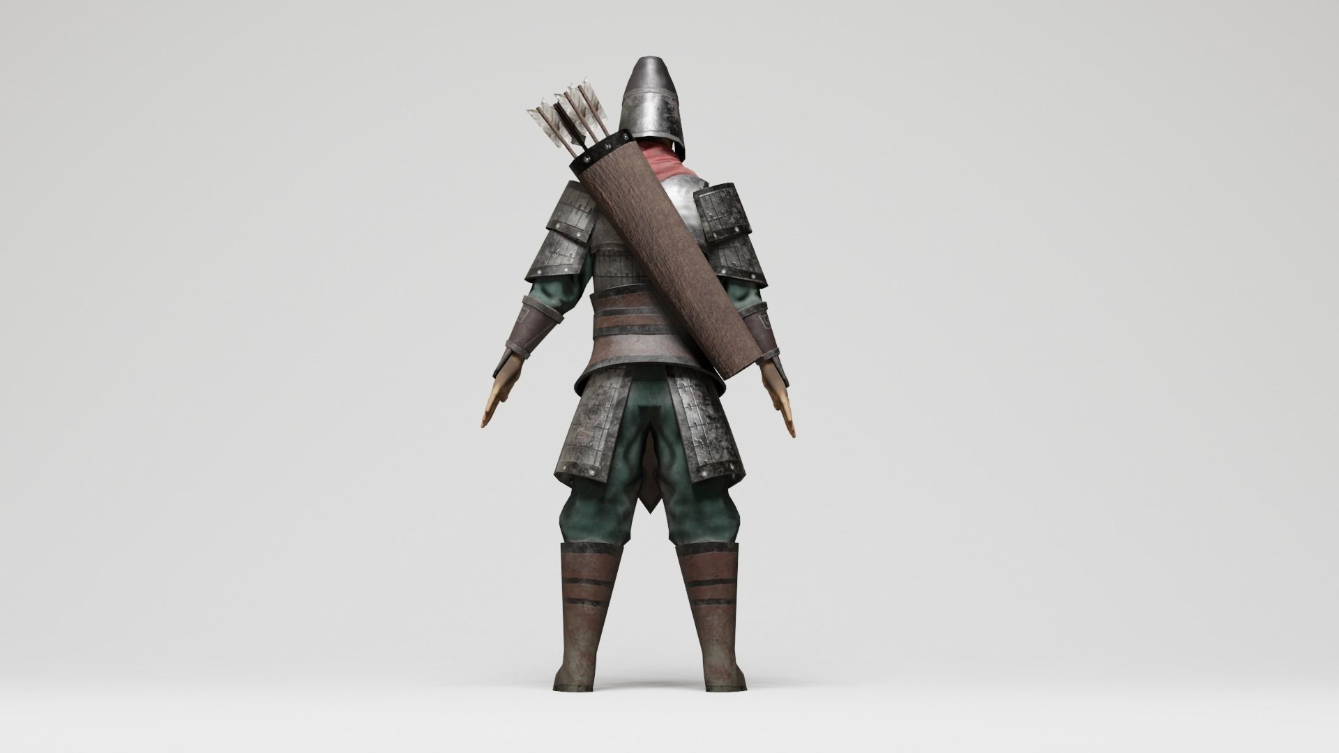 Ancient warriors asia ver 02 Low-poly 3D model_9