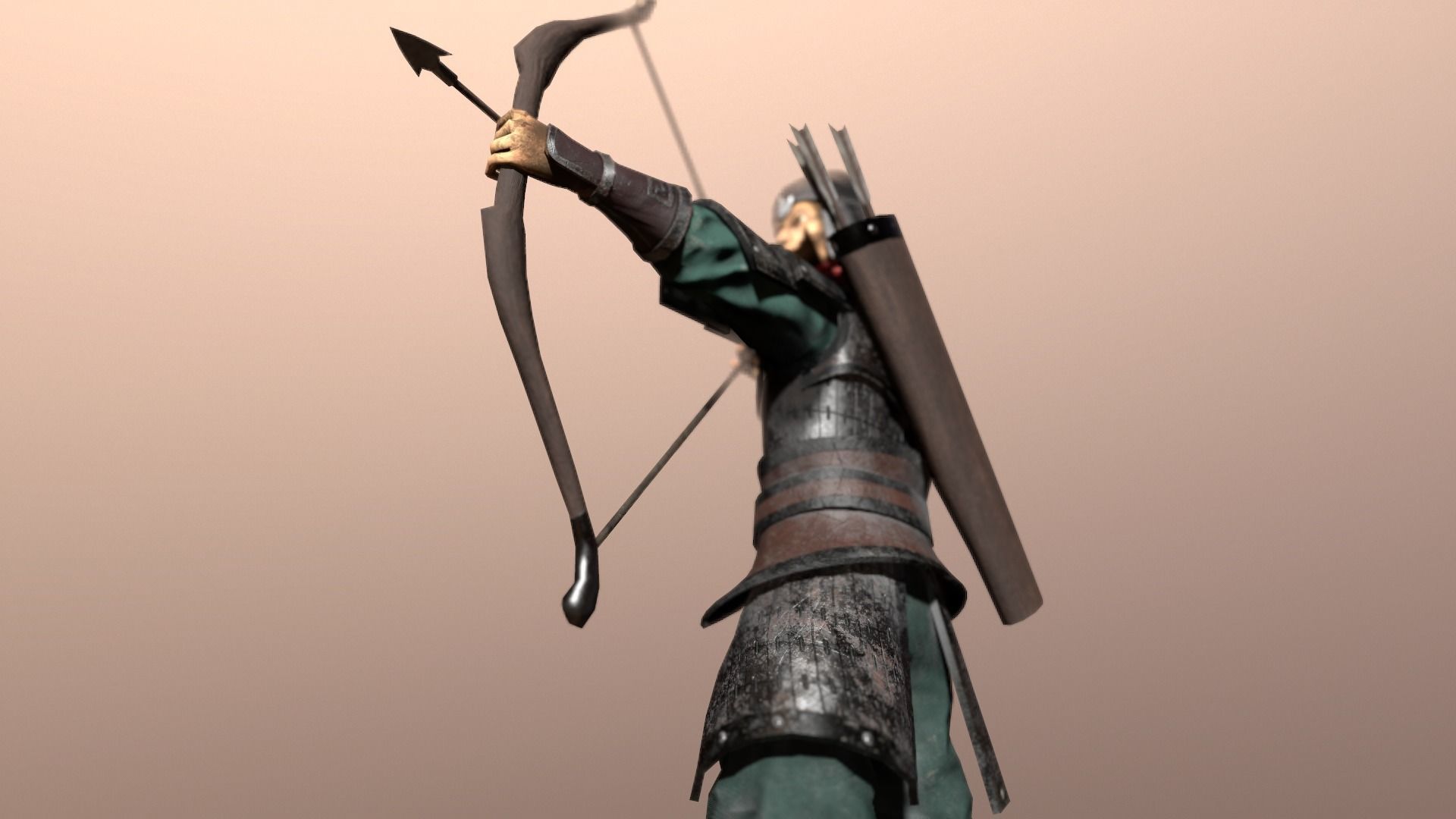 Ancient warriors asia ver 02 Low-poly 3D model_5