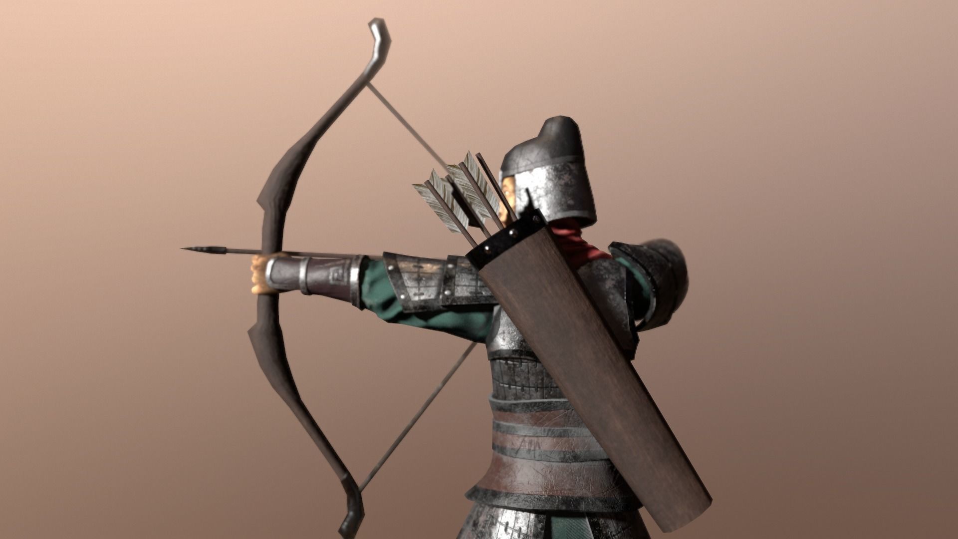Ancient warriors asia ver 02 Low-poly 3D model_6