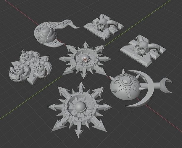 Chaos Gods symbol pendant  3D print model