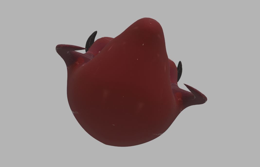 Evil Dark Demon Head  Low-poly 3D model_4