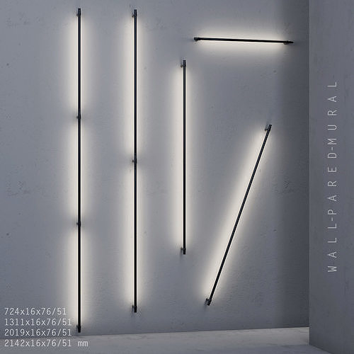 Grok TUBS MODULAR line wall light 2 Low-poly 3D model