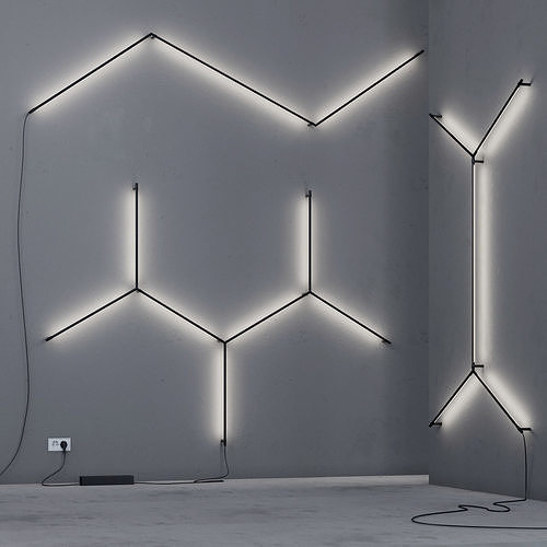 Grok  TUBS MODULAR wall lamp 6 Low-poly 3D model