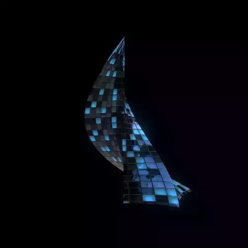Futuristic Glass Skyscraper 3D model