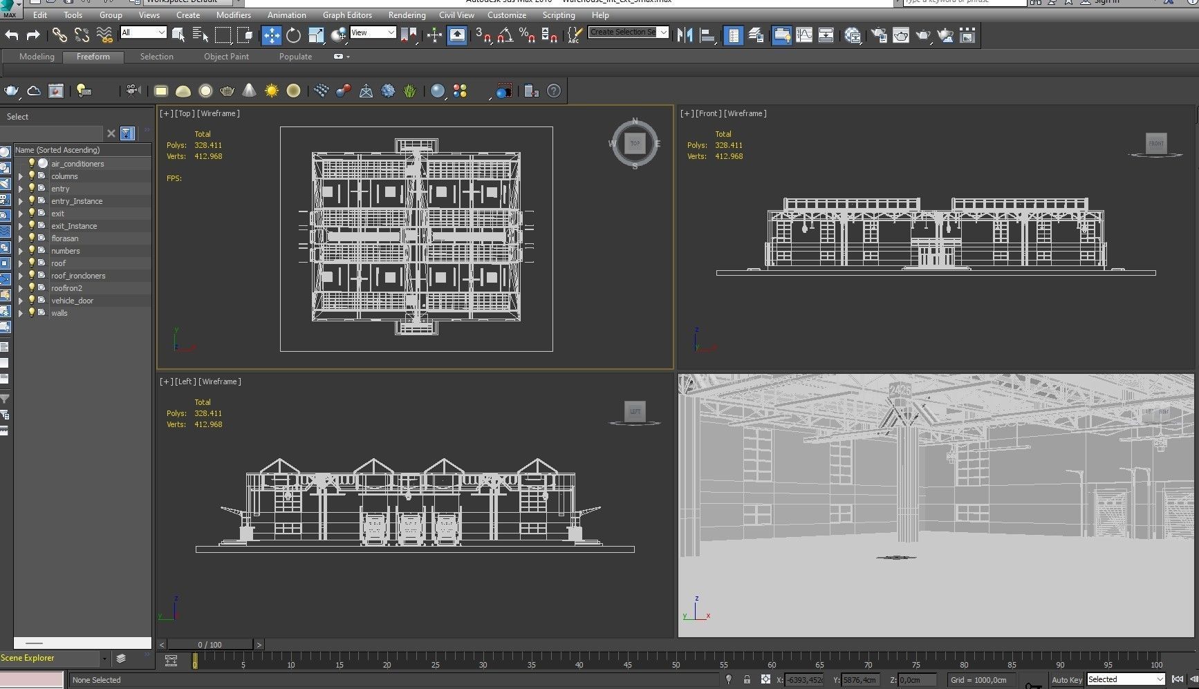 Warehouse interior and exterior 3 3D model_29