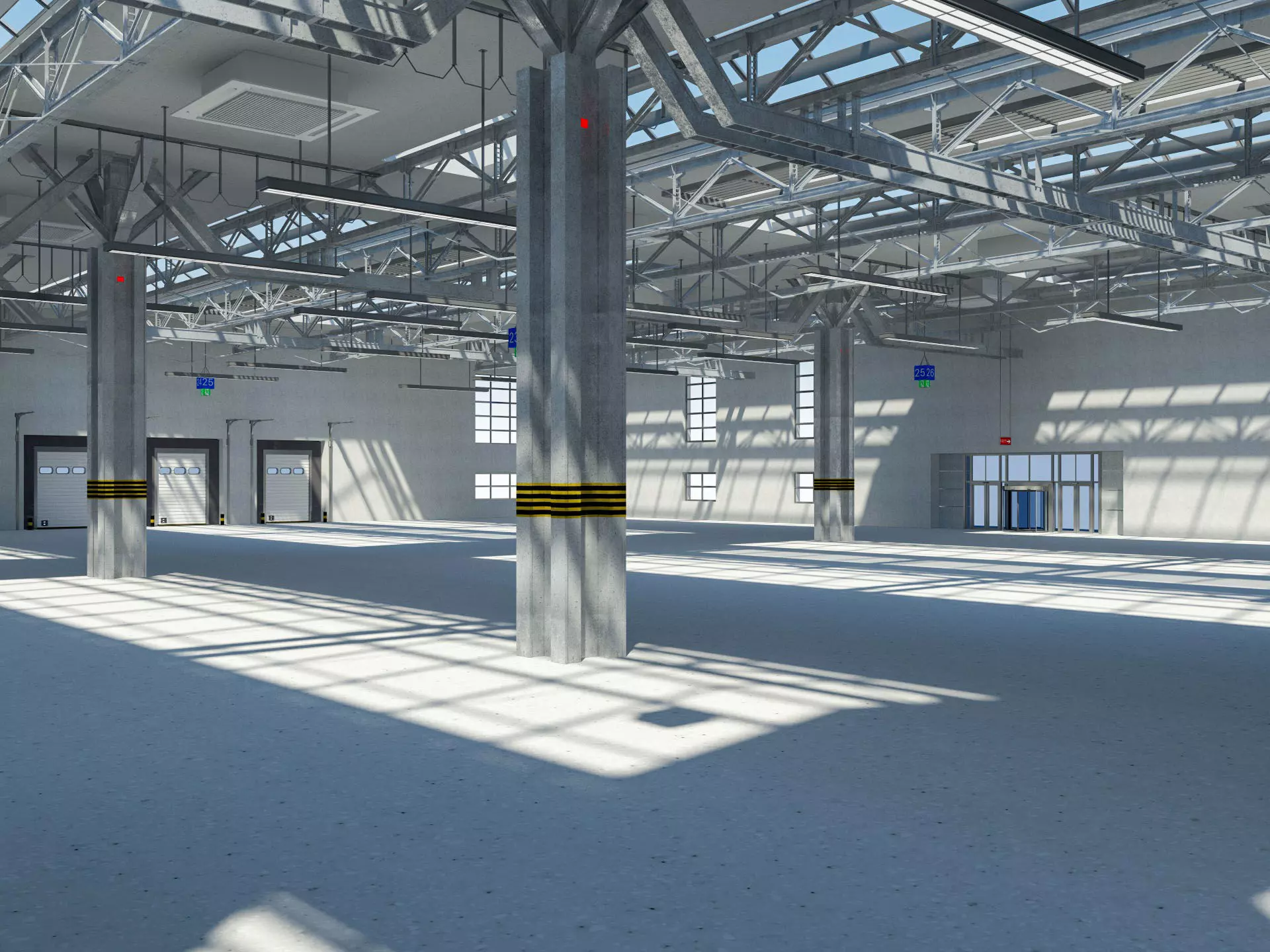 Warehouse interior and exterior 3 3D model_0