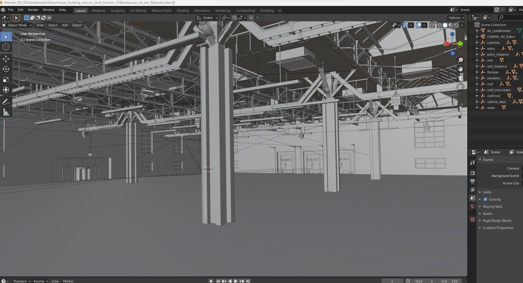 Warehouse interior and exterior 3 3D model_28