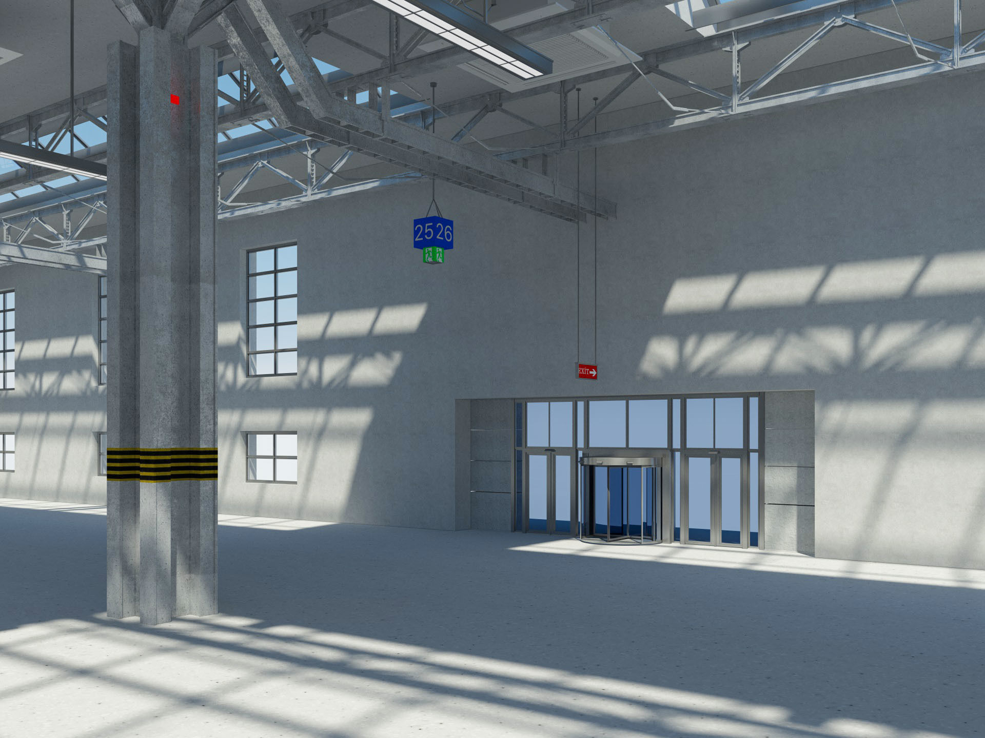 Warehouse interior and exterior 3 3D model_7