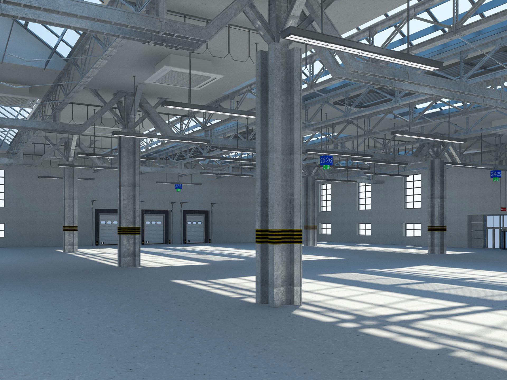 Warehouse interior and exterior 3 3D model_9