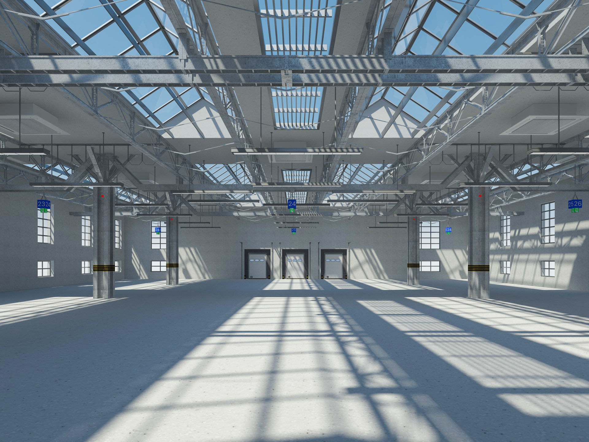 Warehouse interior and exterior 3 3D model_1