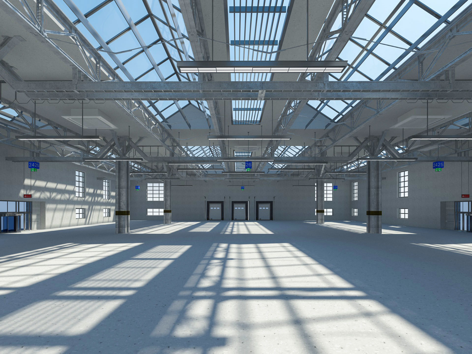 Warehouse interior and exterior 3 3D model_2