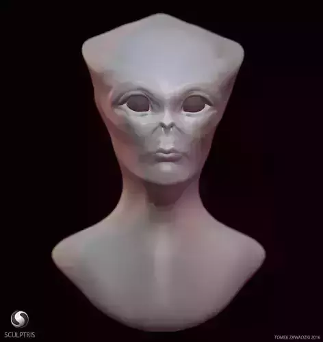 Alien Head Sculpt 3D model