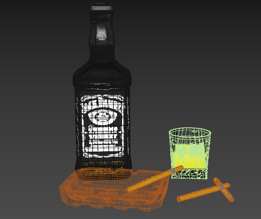 Whiskey pack 3D model_3