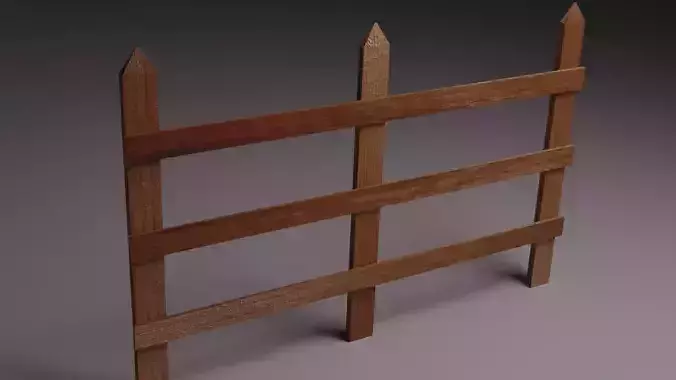 low poly picket fence game ready