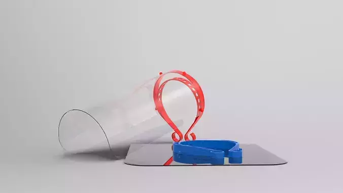 Face-Shield-Visor-COVID-19-Protection plastic bottle with handle Free 3D print model