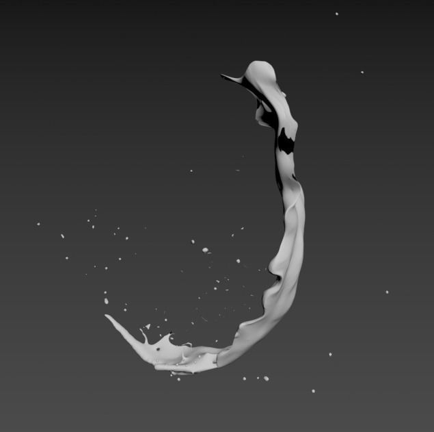 Liquid Splash 01 3D model_3