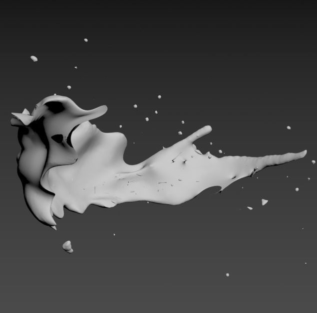 Liquid Splash 01 3D model_4